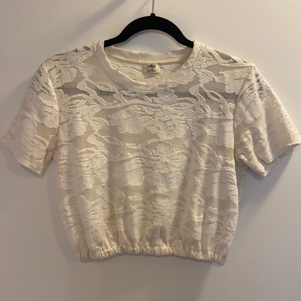Wilfred lace crop top in size xs